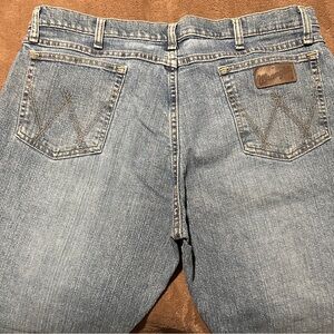 Wrangler Blue Relaxed Jeans with Classic W Stitching